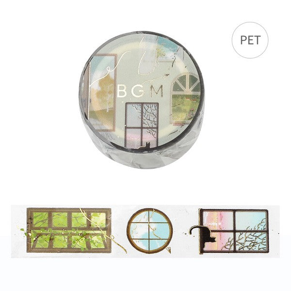 BGM washi tape featuring window scenery