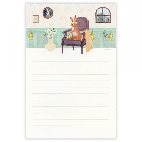 NB Japan - Letter Set - Ressa - Rabbit With Flowers