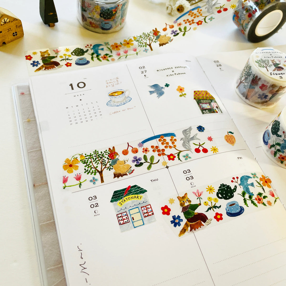 Niconeco Zakkaya - Washi Tape - Flower Field
