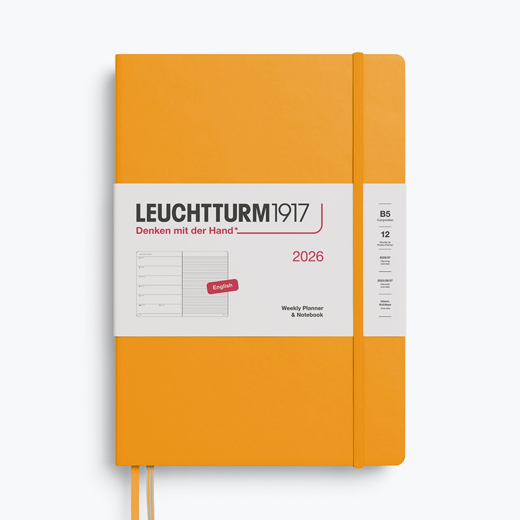 Leuchtturm1917 - 2026 Diary - Weekly Notebook - B5 - Rising Sun