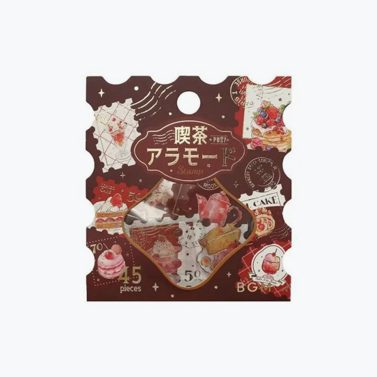 BGM - Planner Sticker - Flake Seal - Cafe A la Mode - Red