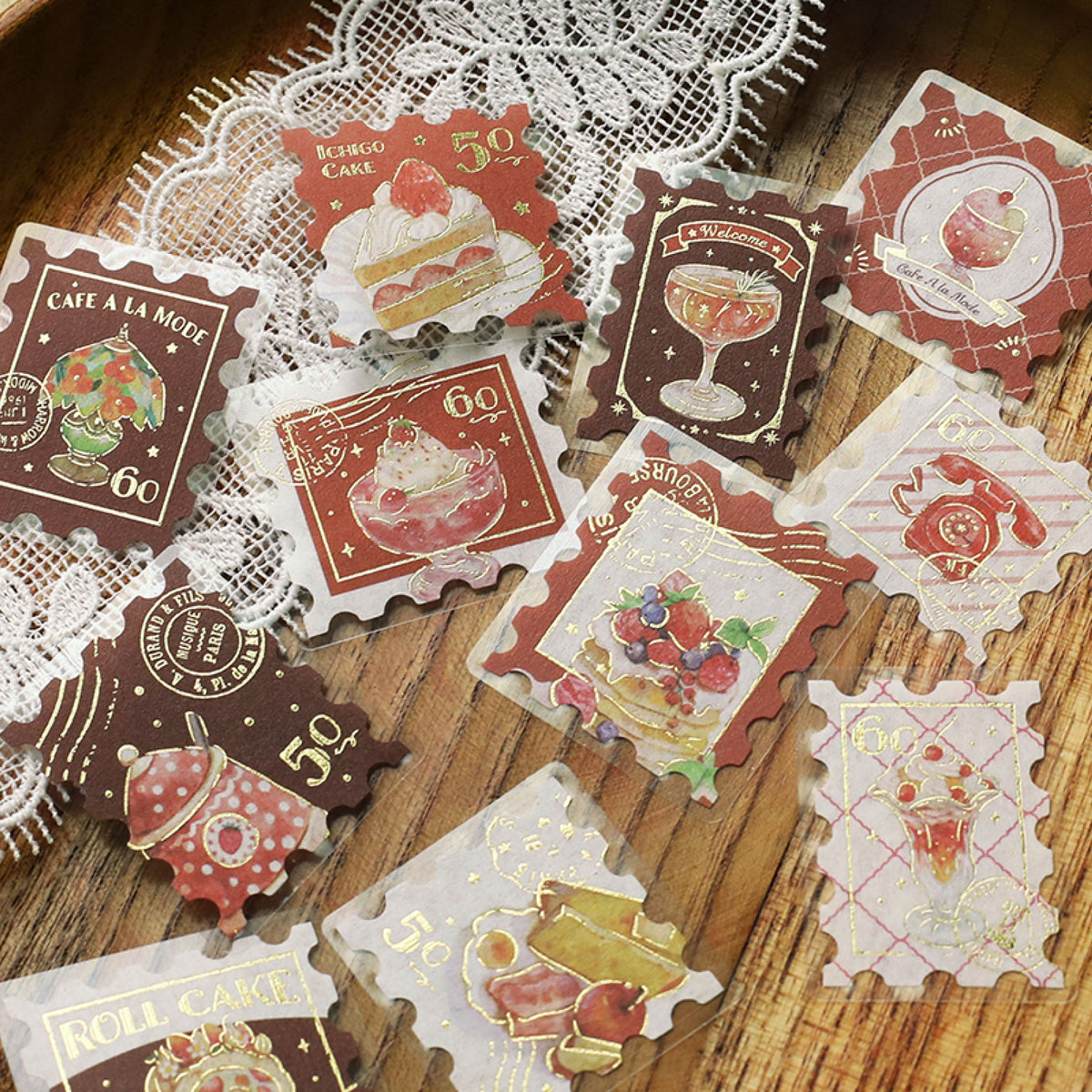 BGM - Planner Sticker - Flake Seal - Cafe A la Mode - Red