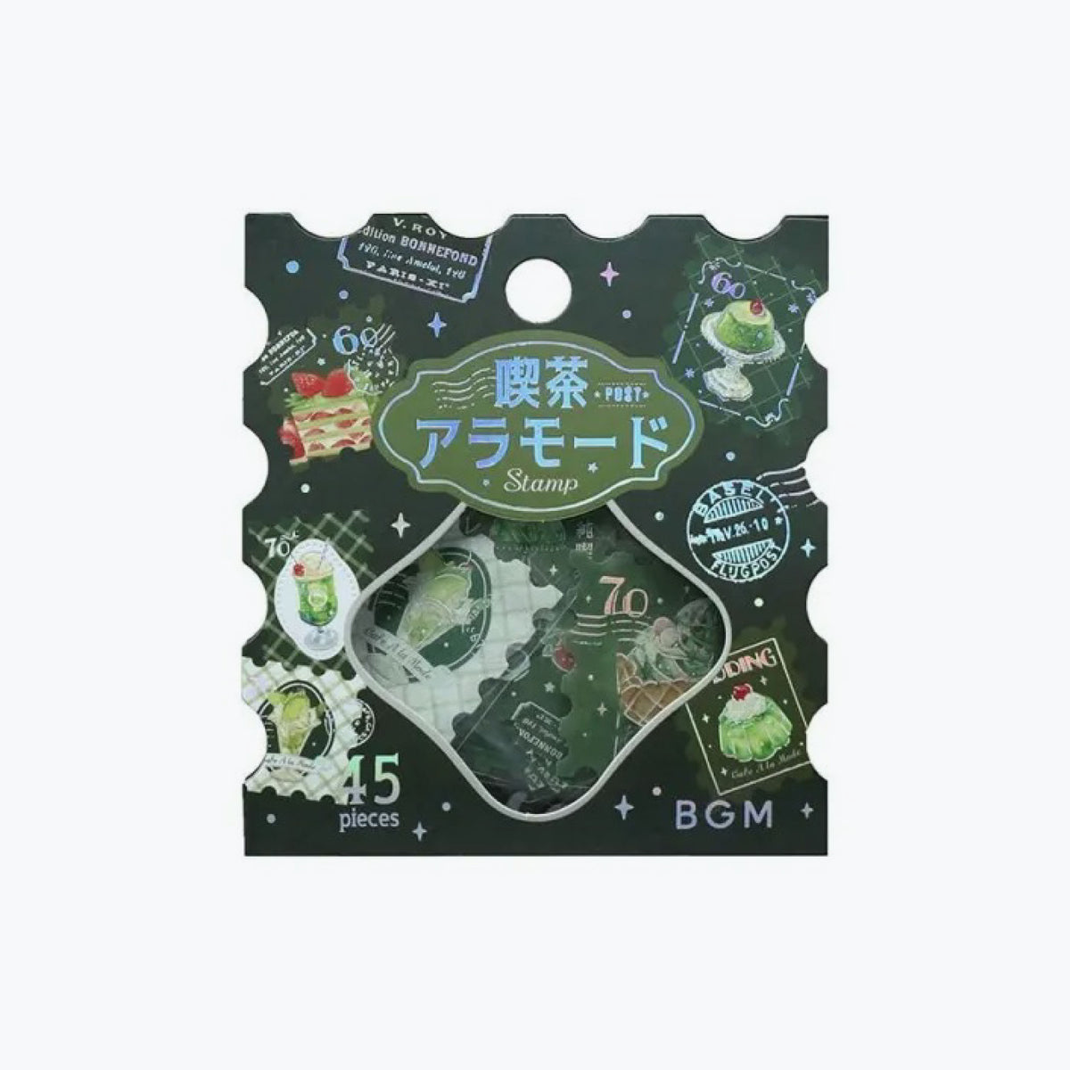 BGM - Planner Sticker - Flake Seal - Cafe A la Mode - Green