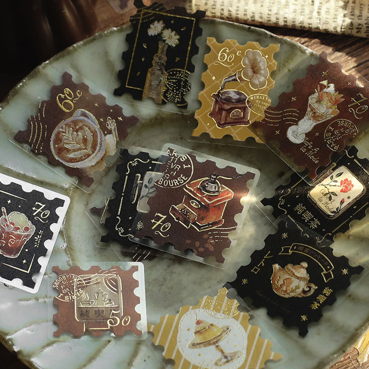 BGM - Planner Sticker - Flake Seal - Cafe A la Mode - Brown