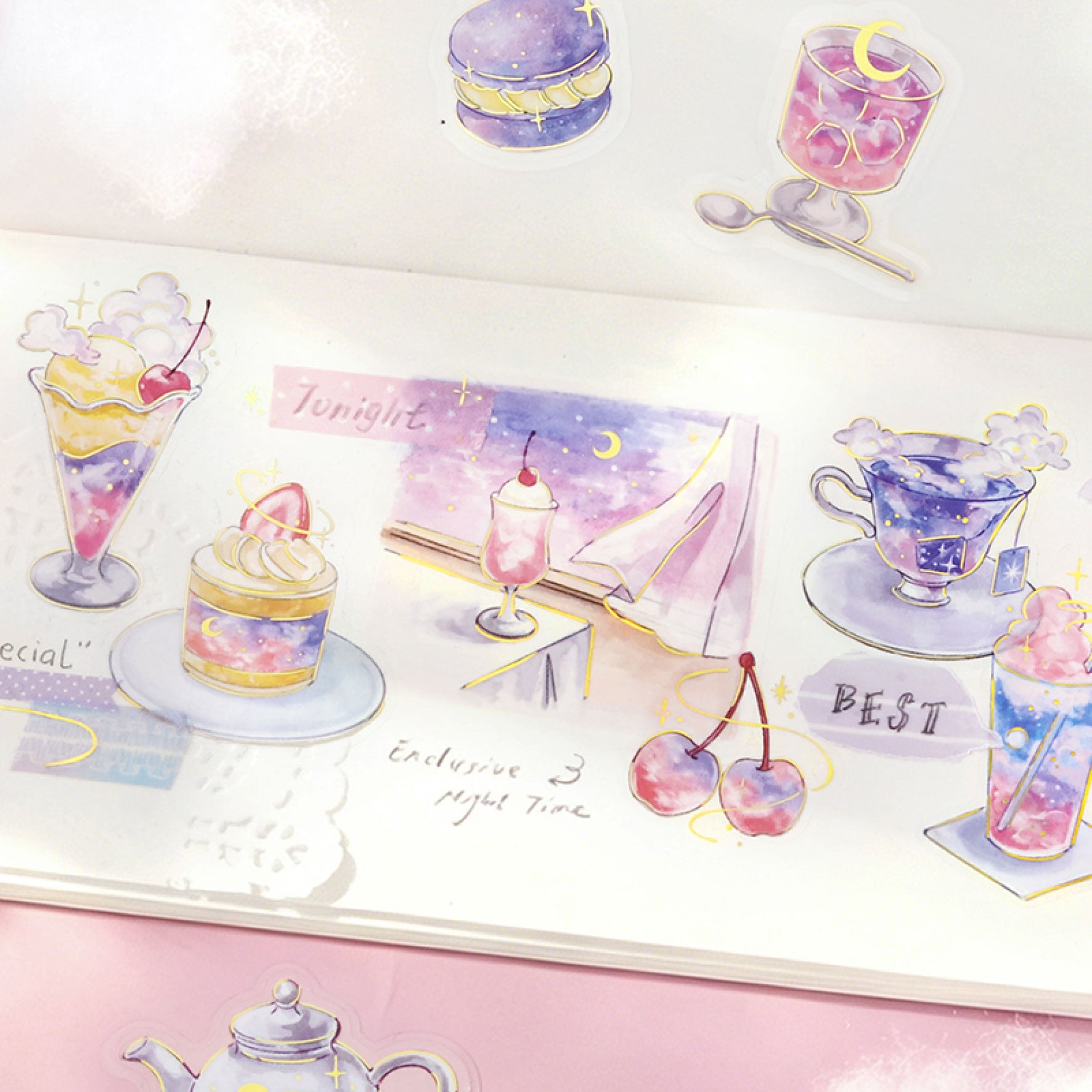 BGM - Planner Sticker - Flake Seal - Cafe a la Mode Sora - Morning Glow