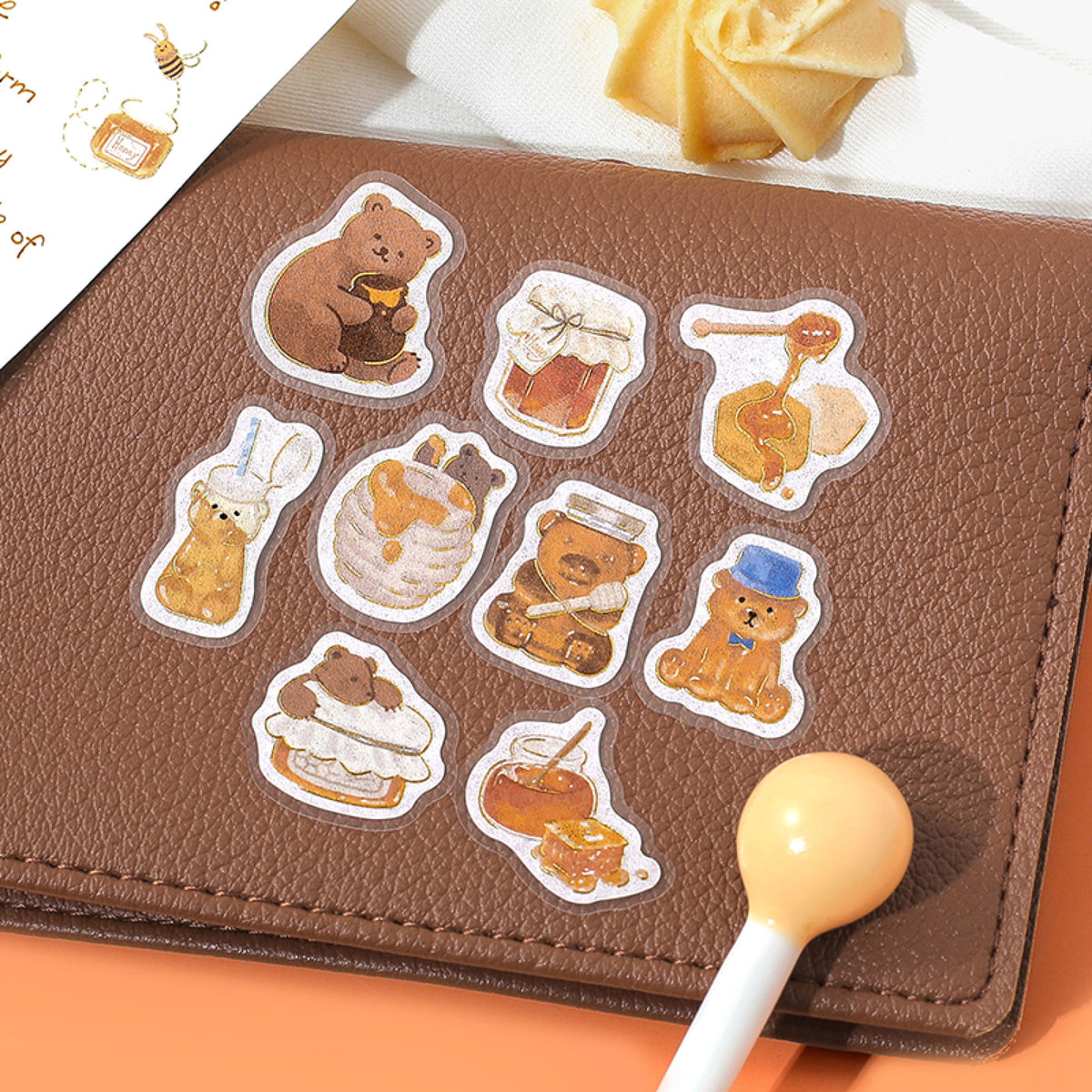BGM - Planner Sticker - Flake Seal - Fluffy Animals - Honey Bear
