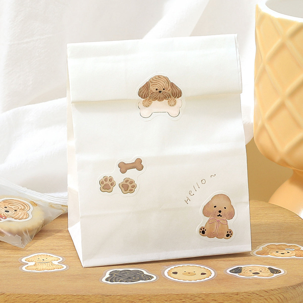 BGM - Planner Sticker - Flake Seal - Fluffy Animals - Meringue Dog