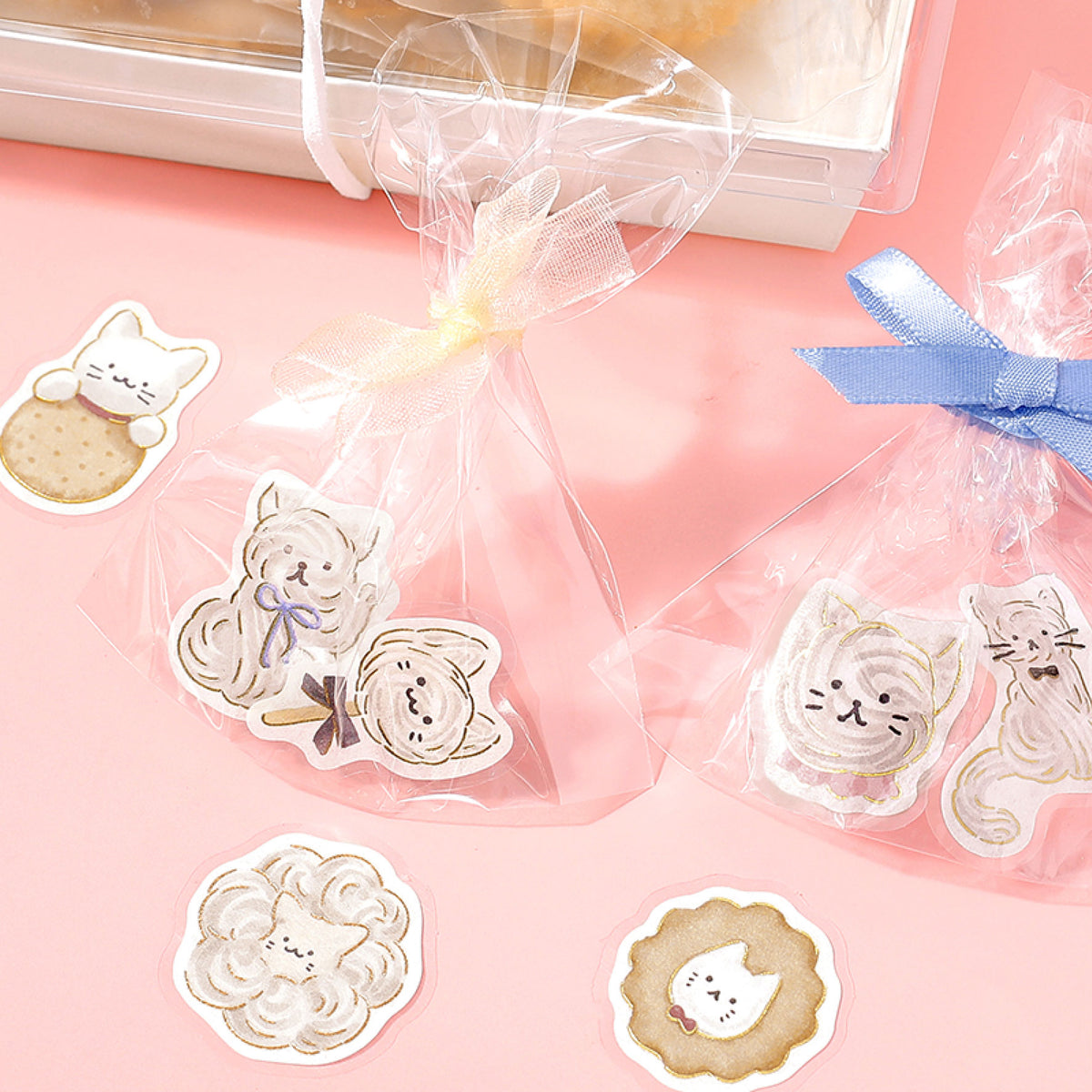 BGM - Planner Sticker - Flake Seal - Fluffy Animals - Meringue Cat