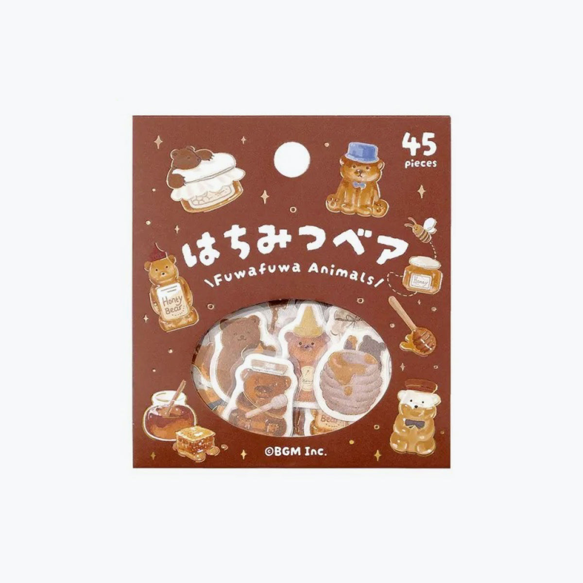 BGM - Planner Sticker - Flake Seal - Fluffy Animals - Honey Bear