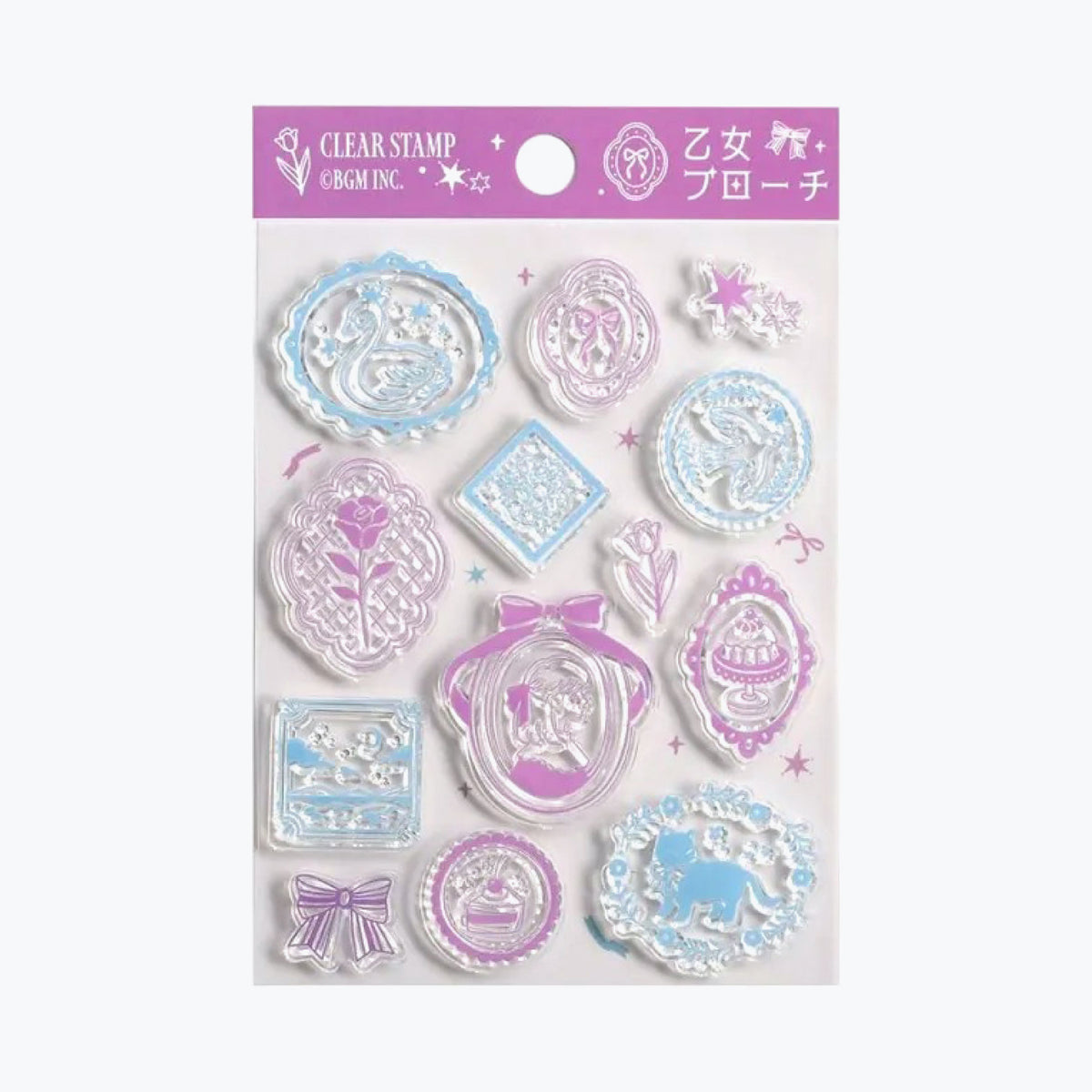BGM - Stamp - Clear - Brooch