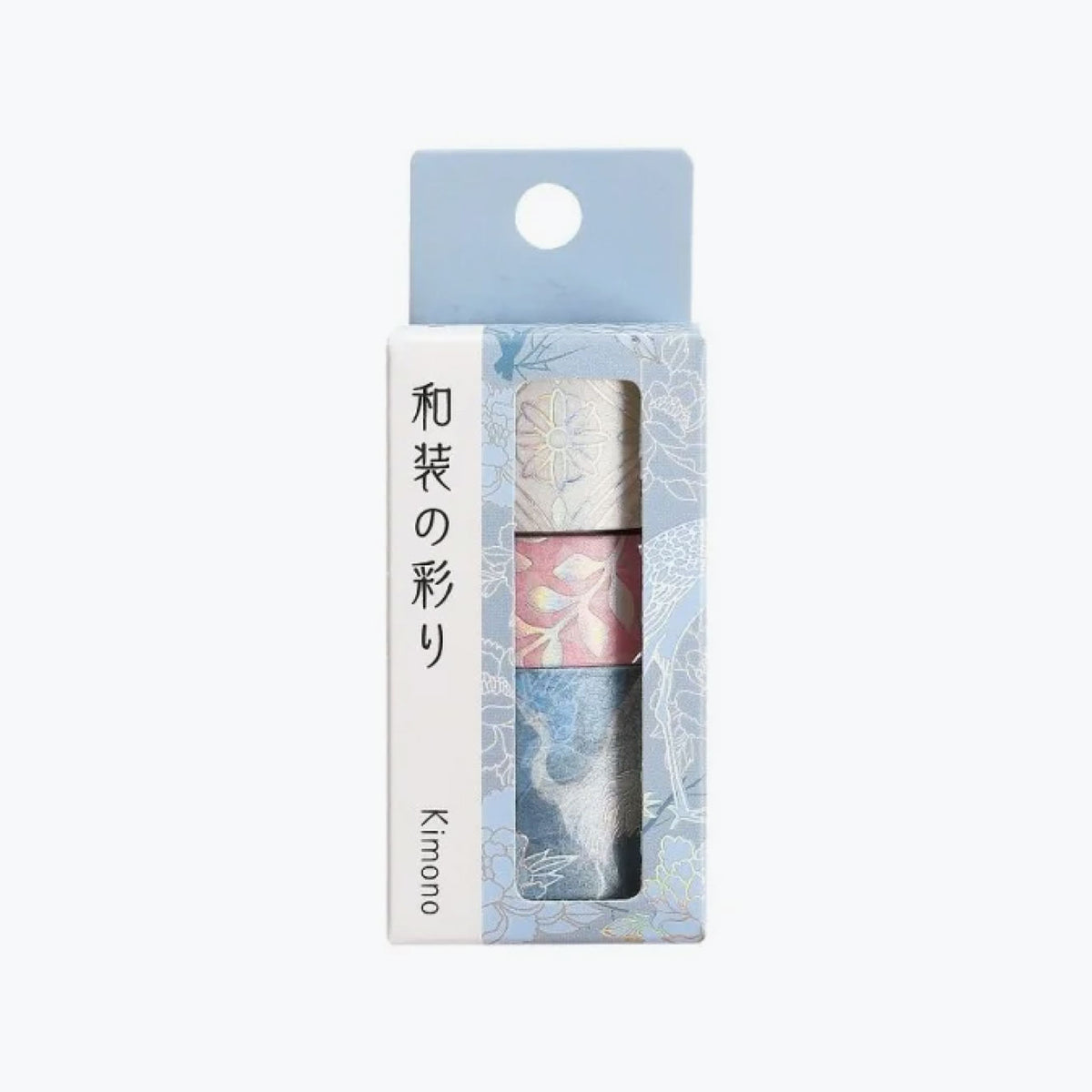 Set of 3 BGM Kimono style blue washi tapes