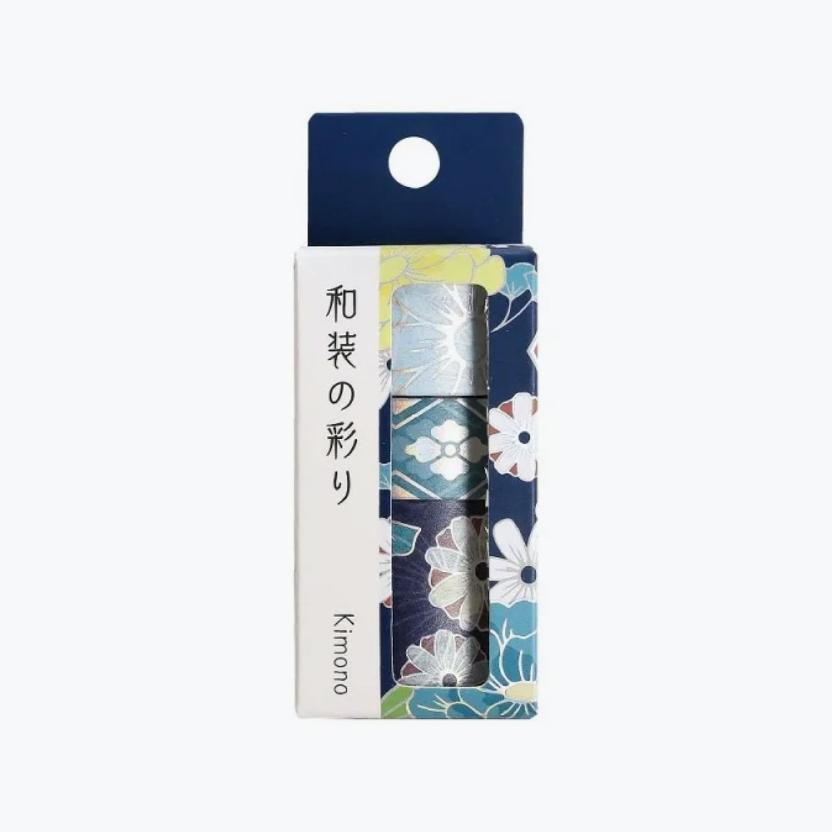 Set of BGM kimono style deep blue washi tapes