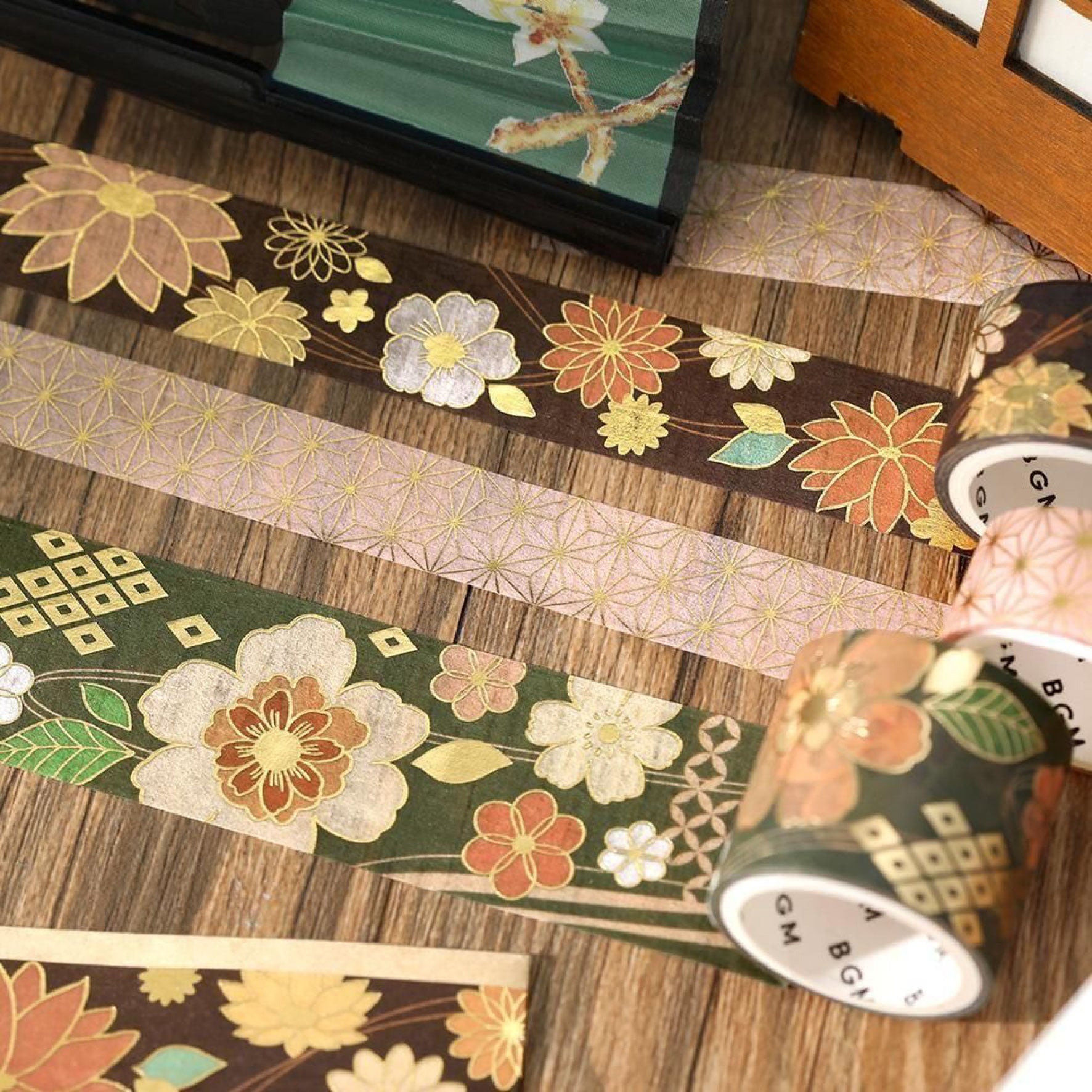BGM - Washi Tape Set - Kimono Vol. 2 - Dark Green <Outgoing>
