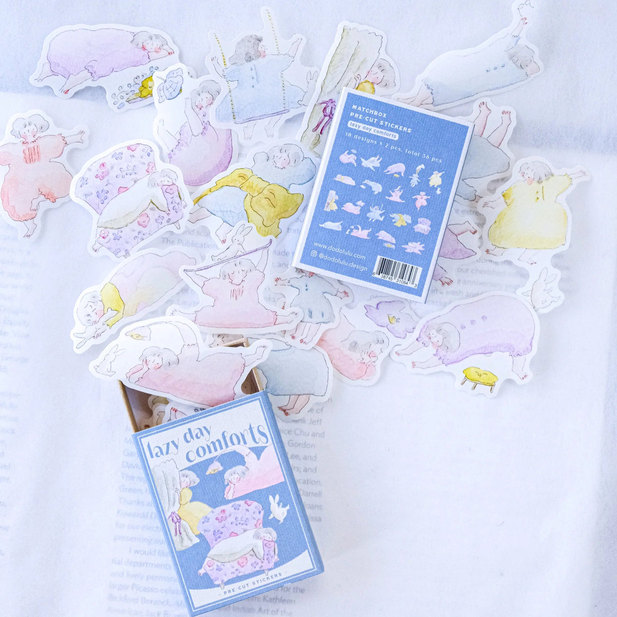 Dodolulu - Planner Sticker Matchbox - Lazy Day Comforts