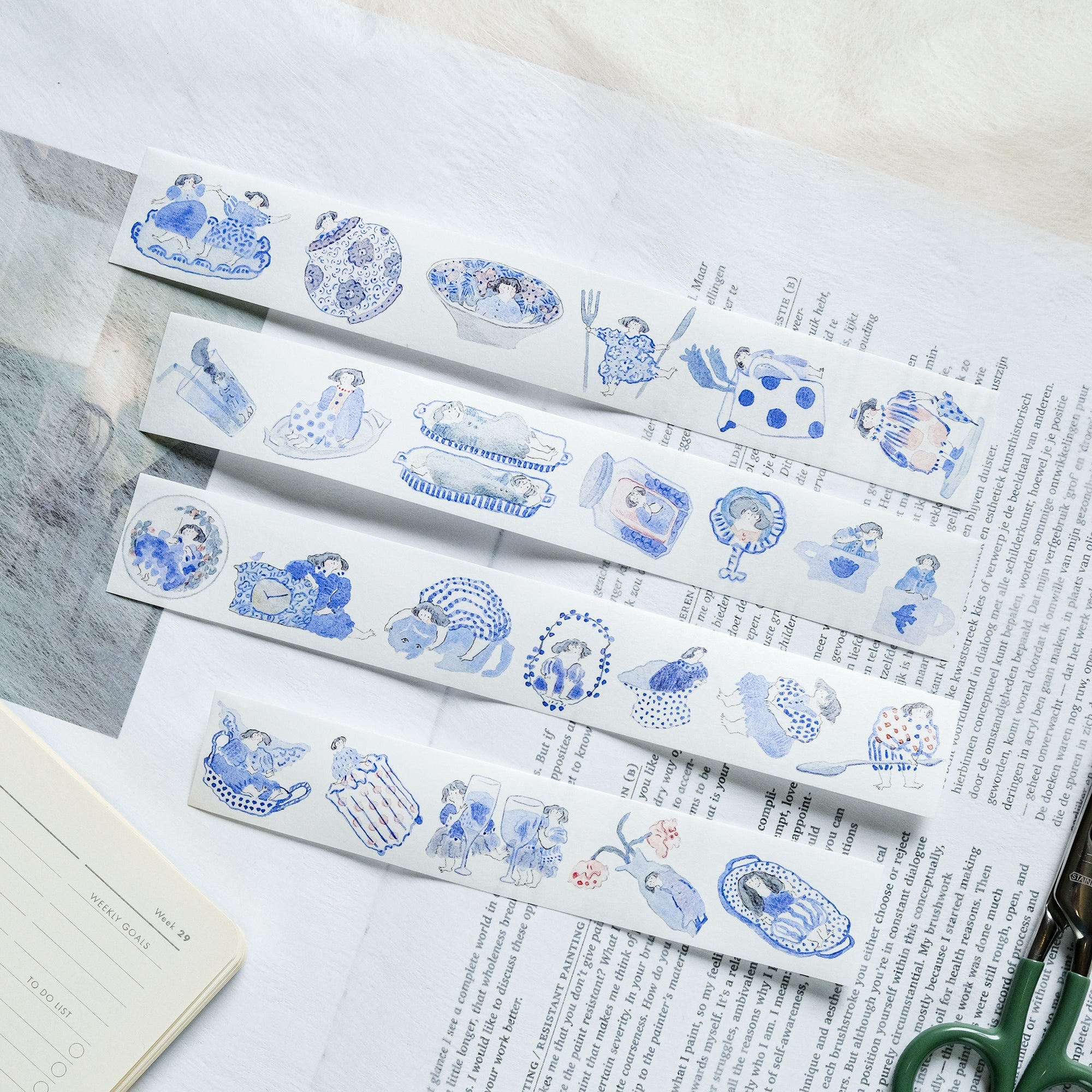 Dodolulu - Washi Tape - Blue and White