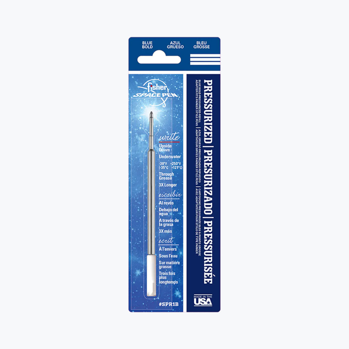 Fisher - Ballpoint Refill - Pressurised - Blue - Bold