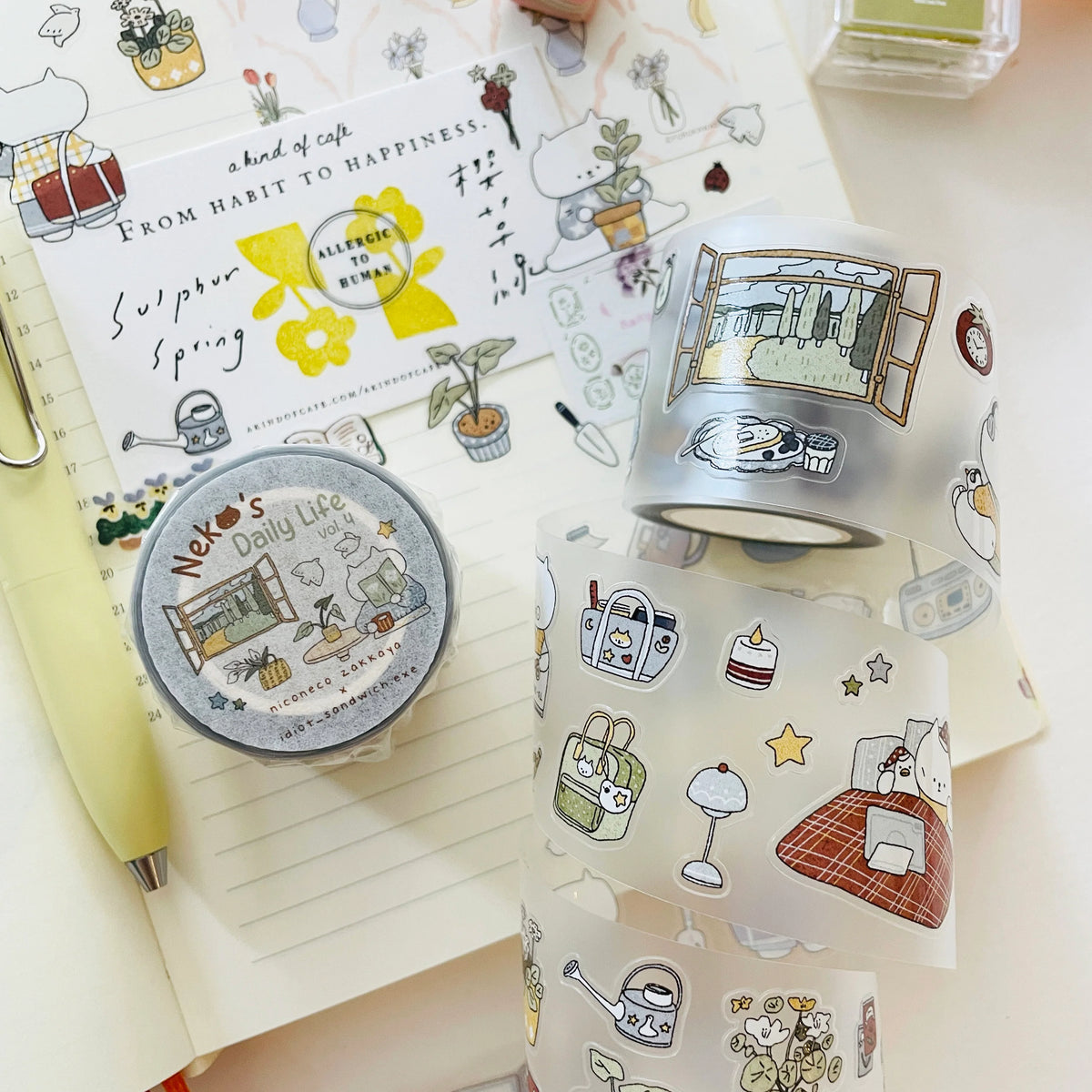 Niconeco Zakkaya - Washi Tape - Neko's Daily Life Vol.4 (PET)