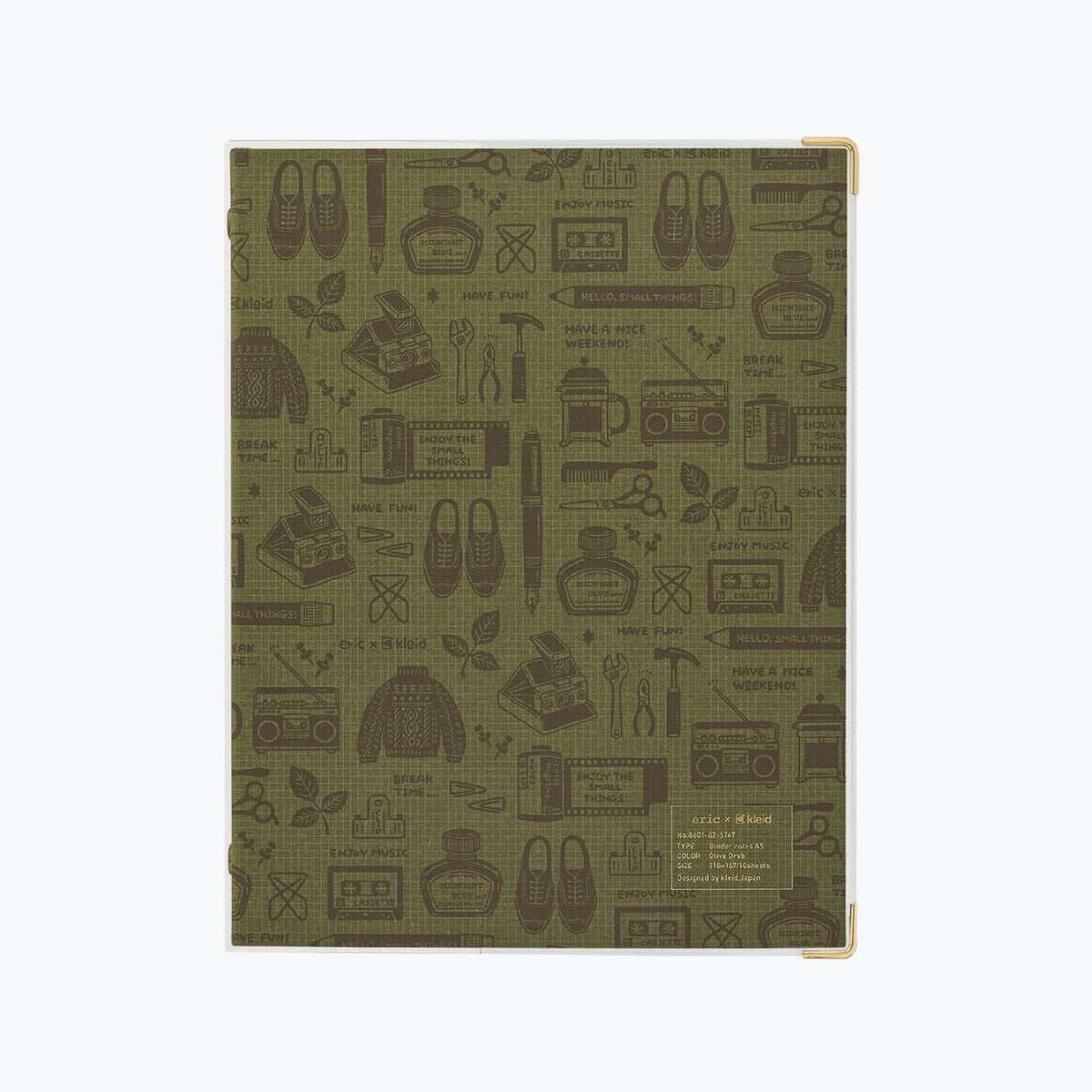 Kleid x Eric - Notebook - Binder - A5 - Olive Drab