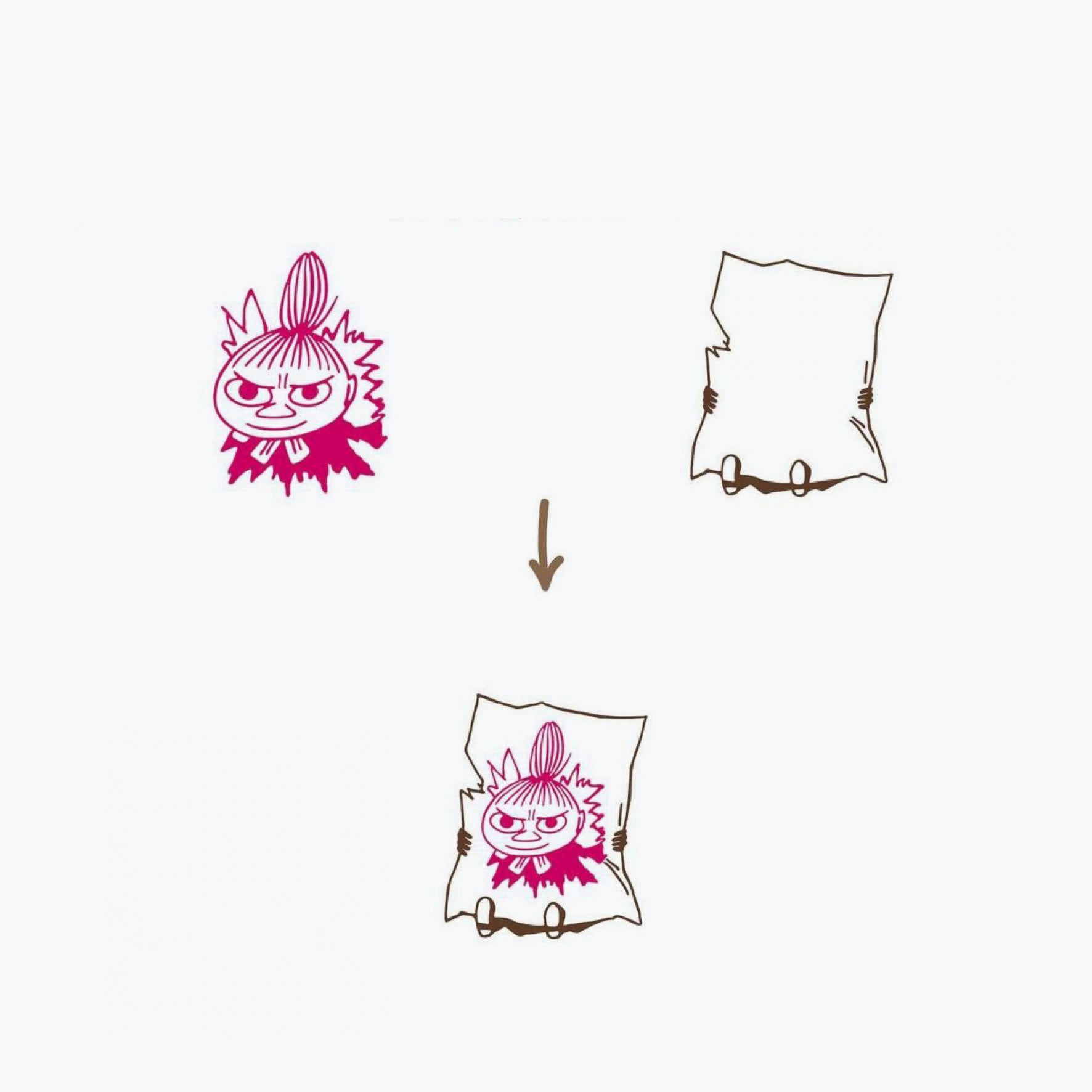 Kutsuwa - Stamp - Hancoco Slide - Moomin - Little My