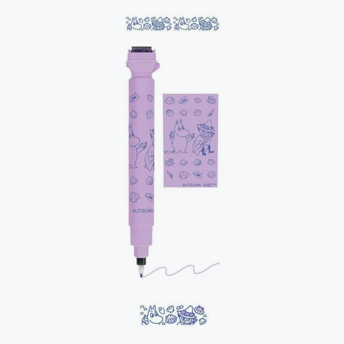 Kutsuwa - Stamp Pen - Cruro - Moomin - Purple