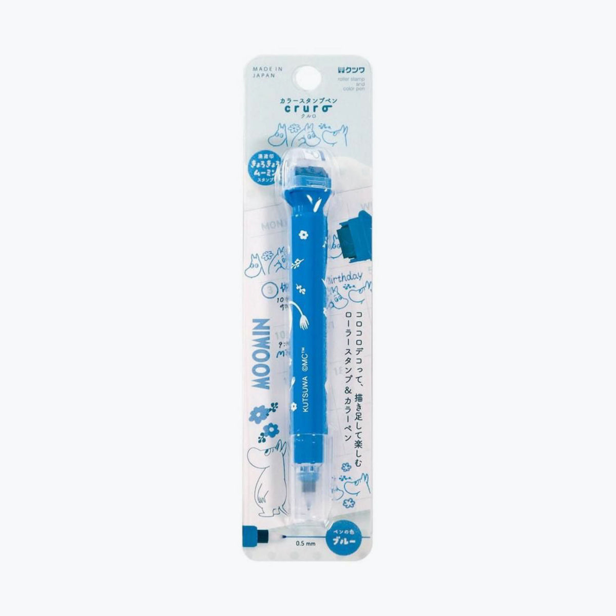 Kutsuwa - Stamp Pen - Cruro - Moomin - Blue
