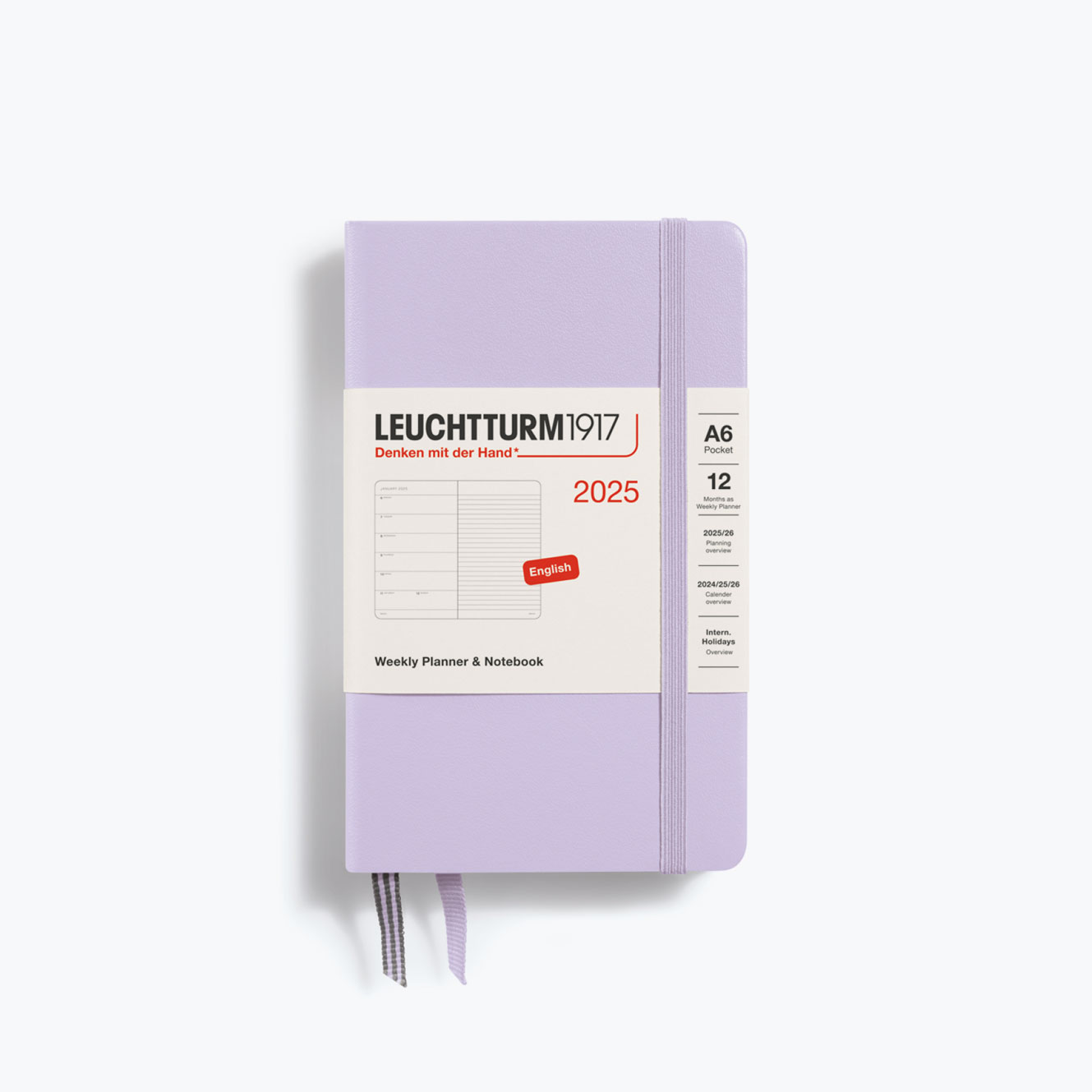 Leuchtturm1917 2025 Diary Weekly Notebook A6 Lilac Hardcover