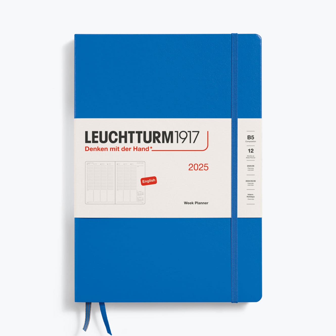 Leuchtturm1917 | 2025 Week Planner B5 Sky - Bookbinders Design