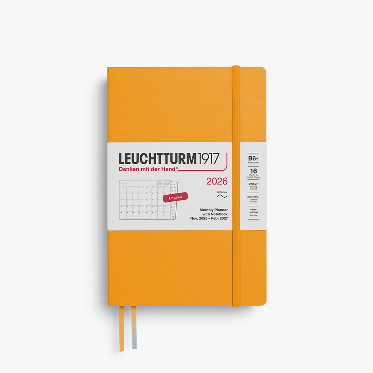 Leuchtturm1917 - 2026 Diary - Monthly Notebook - B6 - Rising Sun