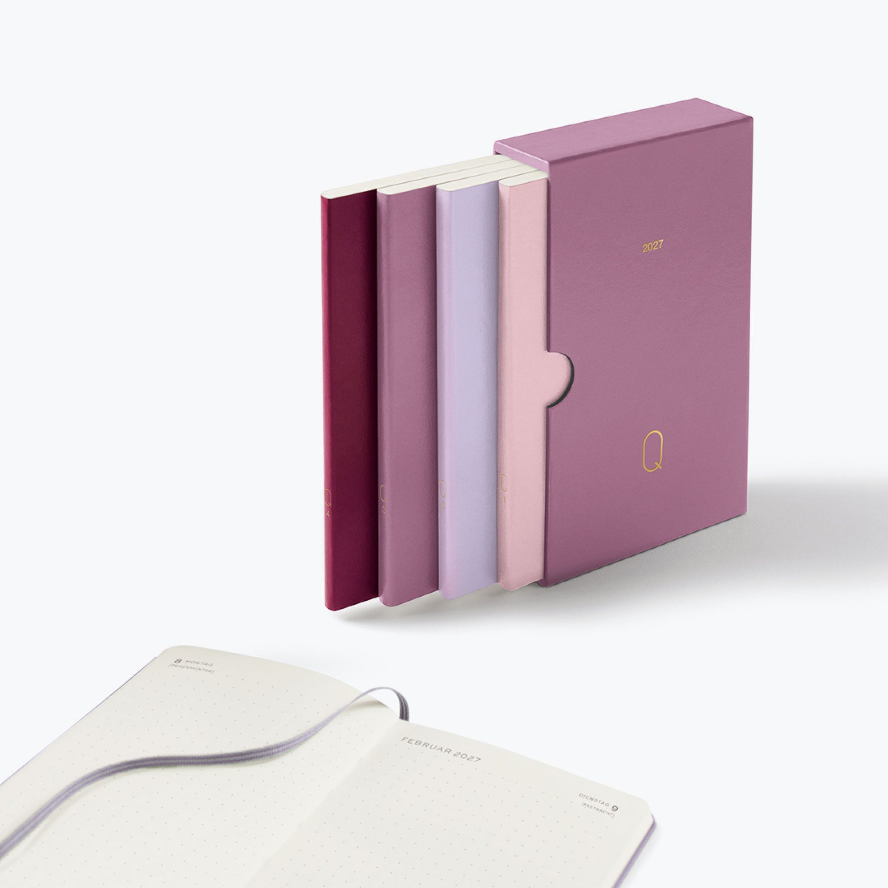 Leuchtturm1917 - 2027 Diary - Quarterly Daily Planner - Shades of Rose