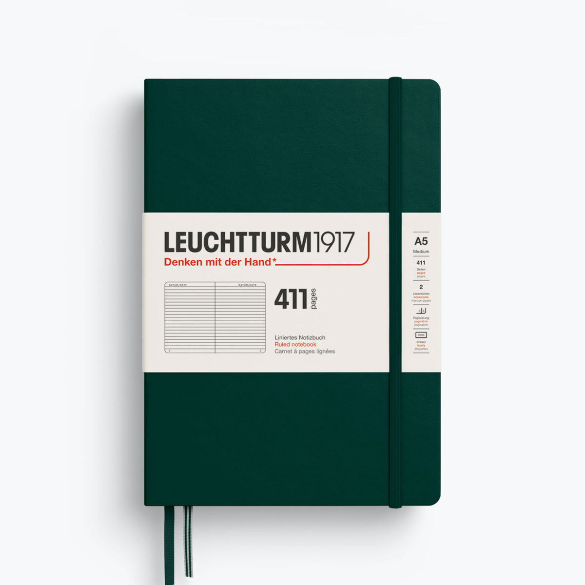 Leuchtturm1917 - Notebook - A5 - 411 Pages - Forest Green