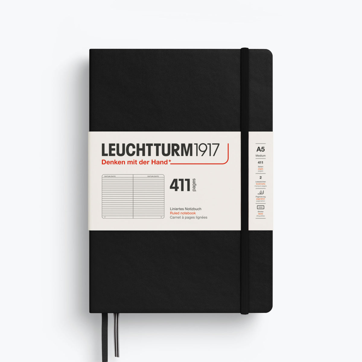 Leuchtturm1917 - Notebook - A5 - 411 Pages - Black