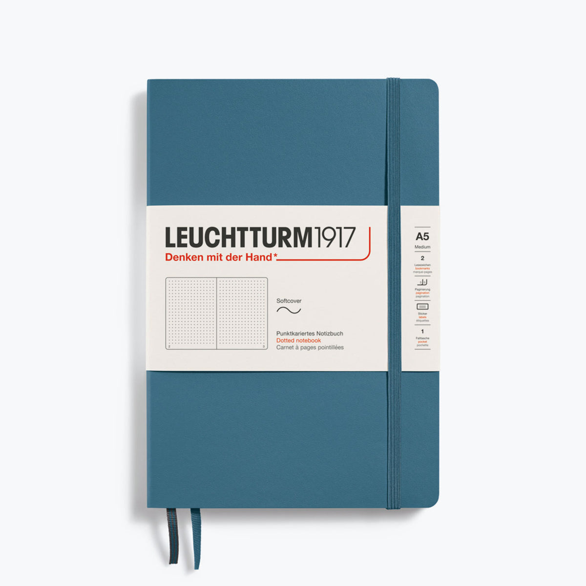 Leuchtturm1917 - Notebook - Softcover - A5 - Stone Blue <Outgoing>