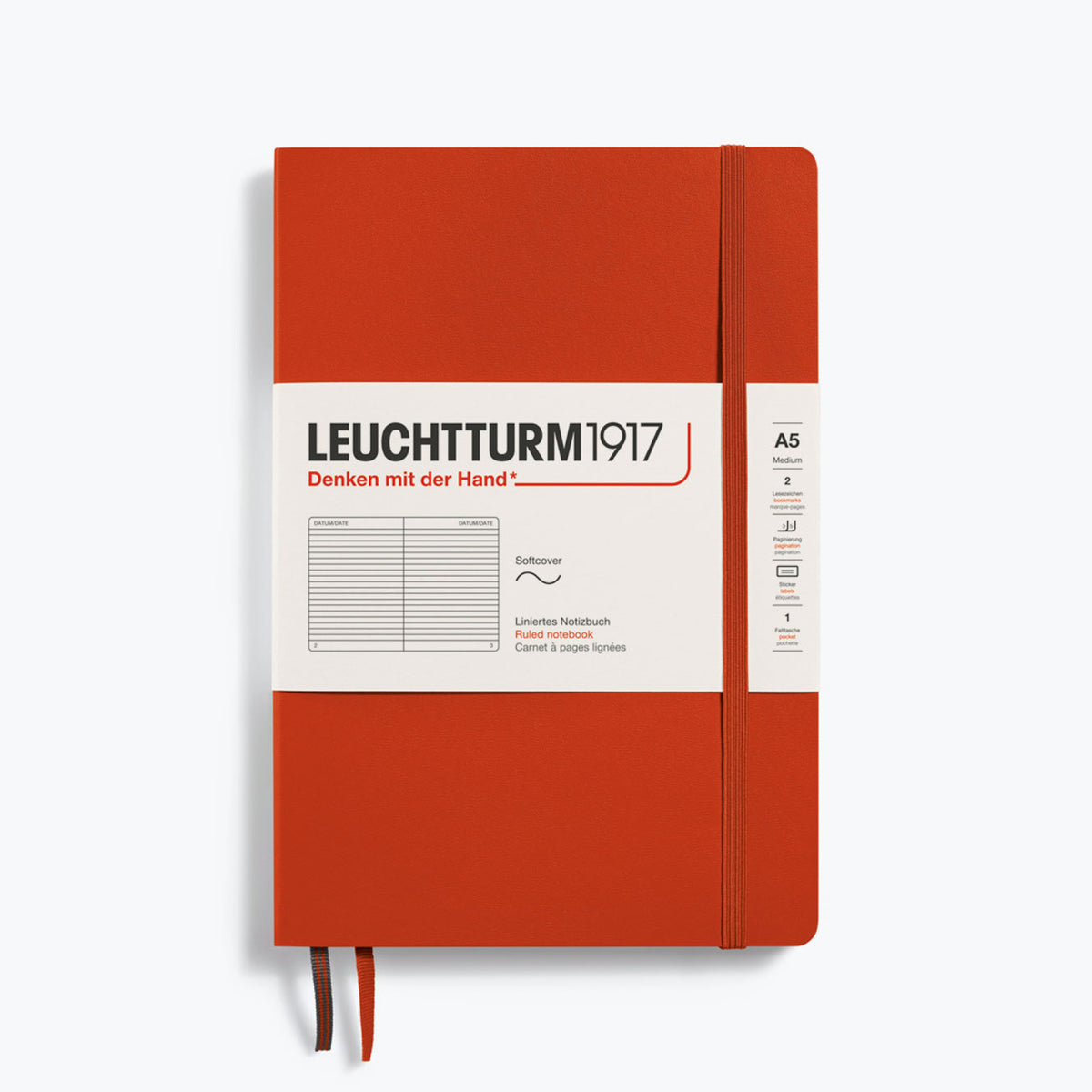 Leuchtturm1917 - Notebook - Softcover - A5 - Fox Red <Outgoing>