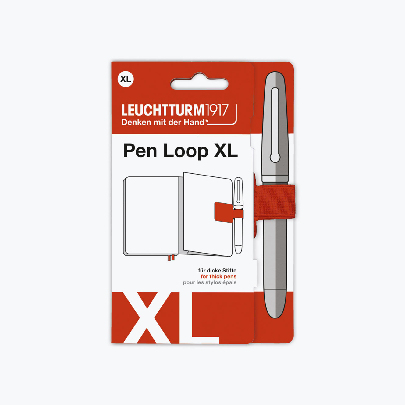 XL Leuchtturm1917 pen loop in red