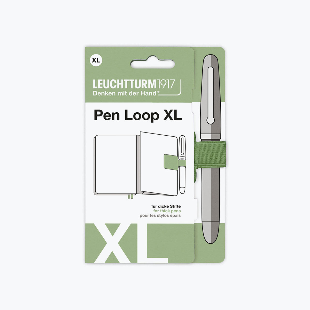 Leuchtturm1917 XL pen loop in sage green