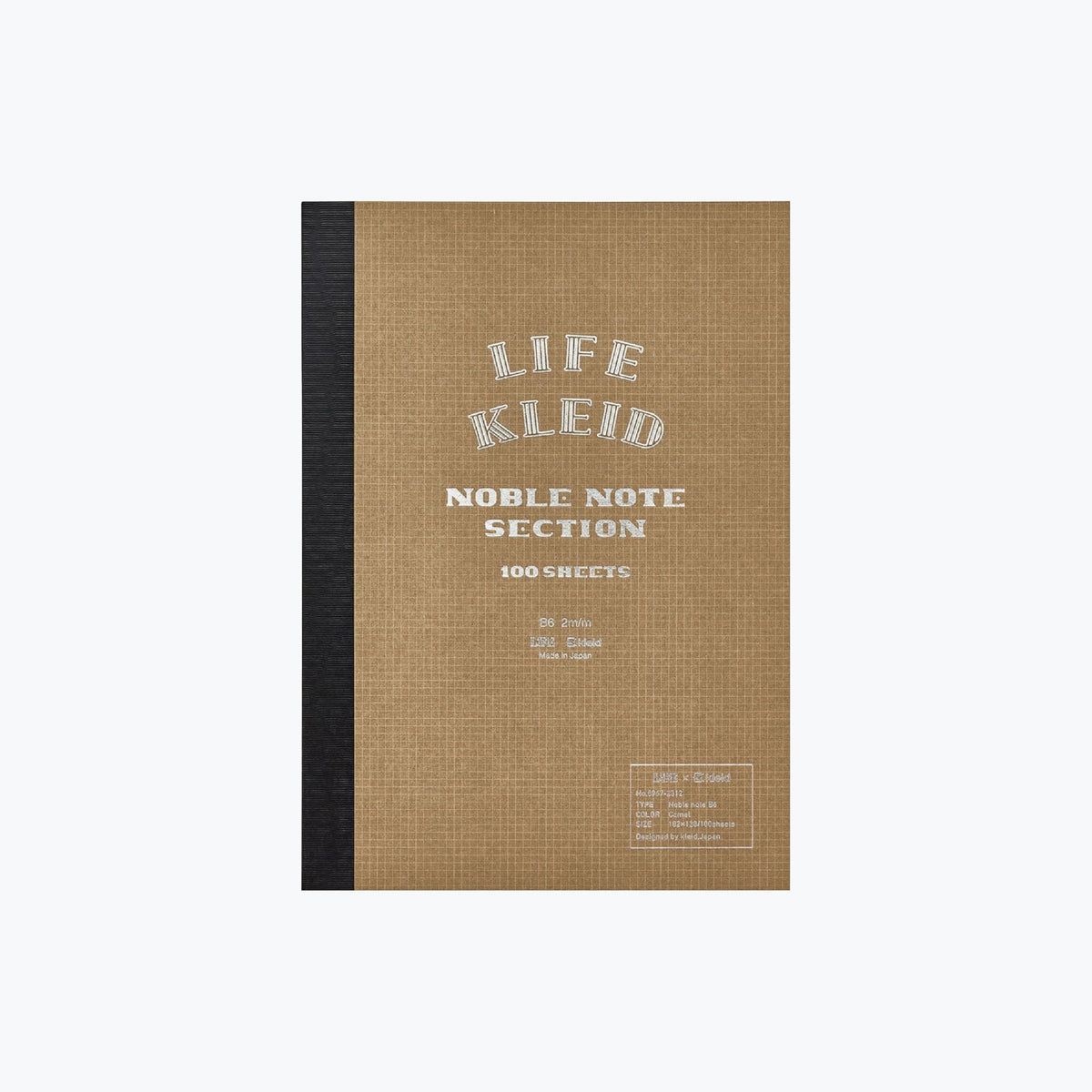 Life x Kleid - Notebook - Noble Note 2mm Grid - B6 - Camel