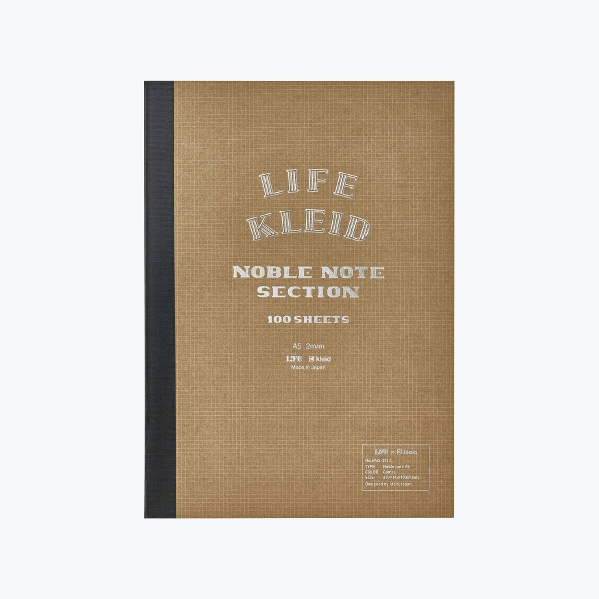 Life x Kleid - Notebook - Noble Note 2mm Grid - A5 - Camel