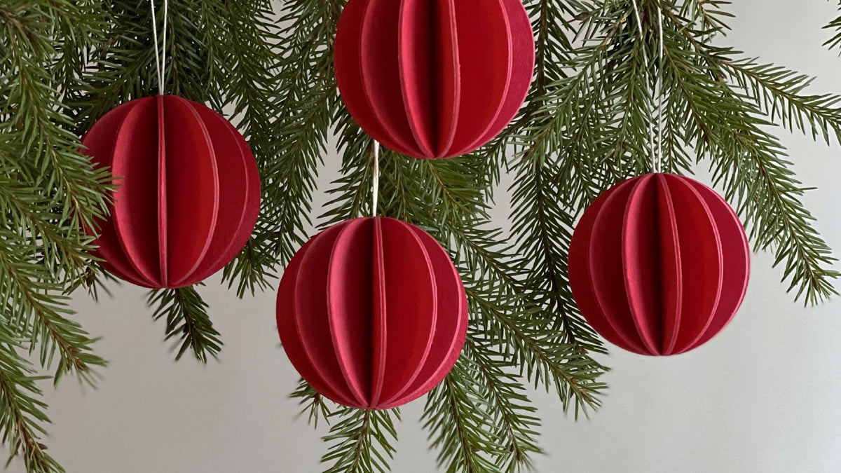 Lovi - Ornament - Baubles - 6cm - Dark Red (Pack of 4)