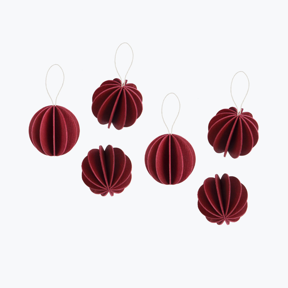 Lovi - Ornament - Baubles - 4cm - Dark Red (Pack of 6)
