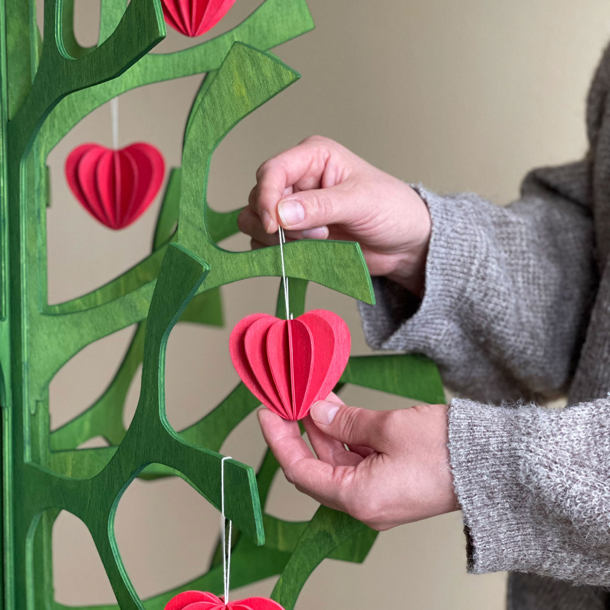 Lovi - Ornament - Heart (Pillow Box) - 6.8cm - Bright Red (Pack of 4)