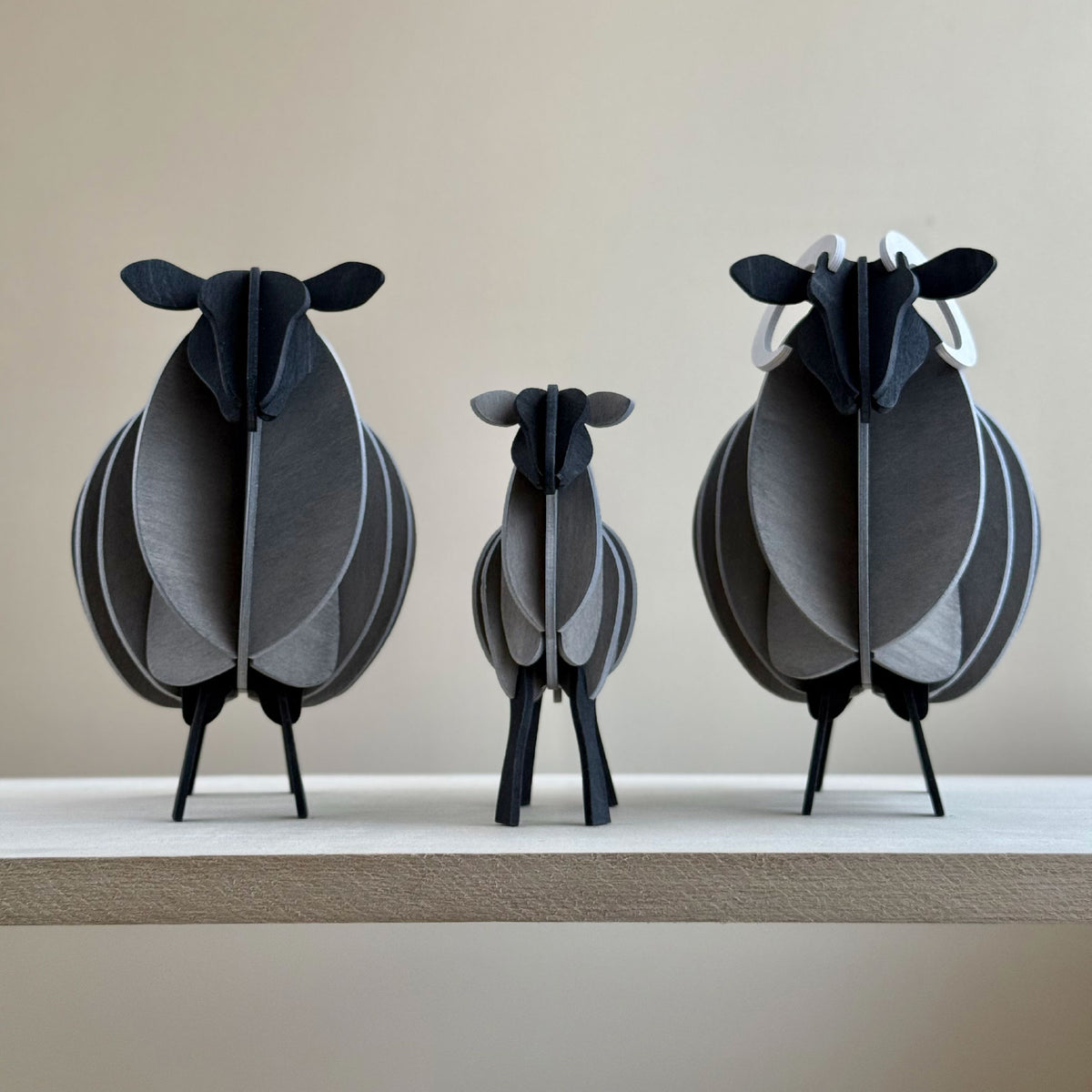 Lovi - Ornament - Lamb - 14cm - Grey Mix
