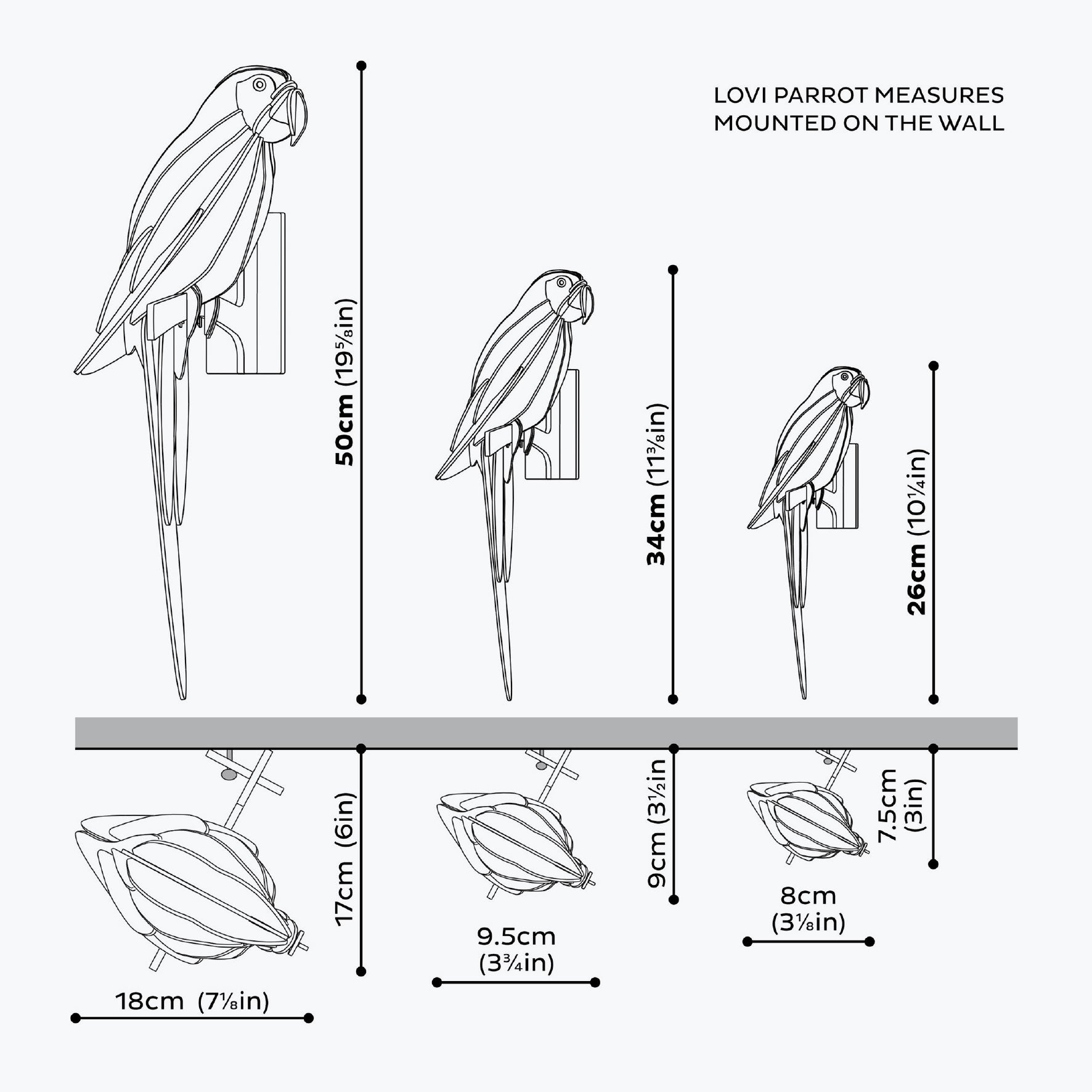 Lovi - Ornament - Parrot - 26cm - Hyacinth Macaw
