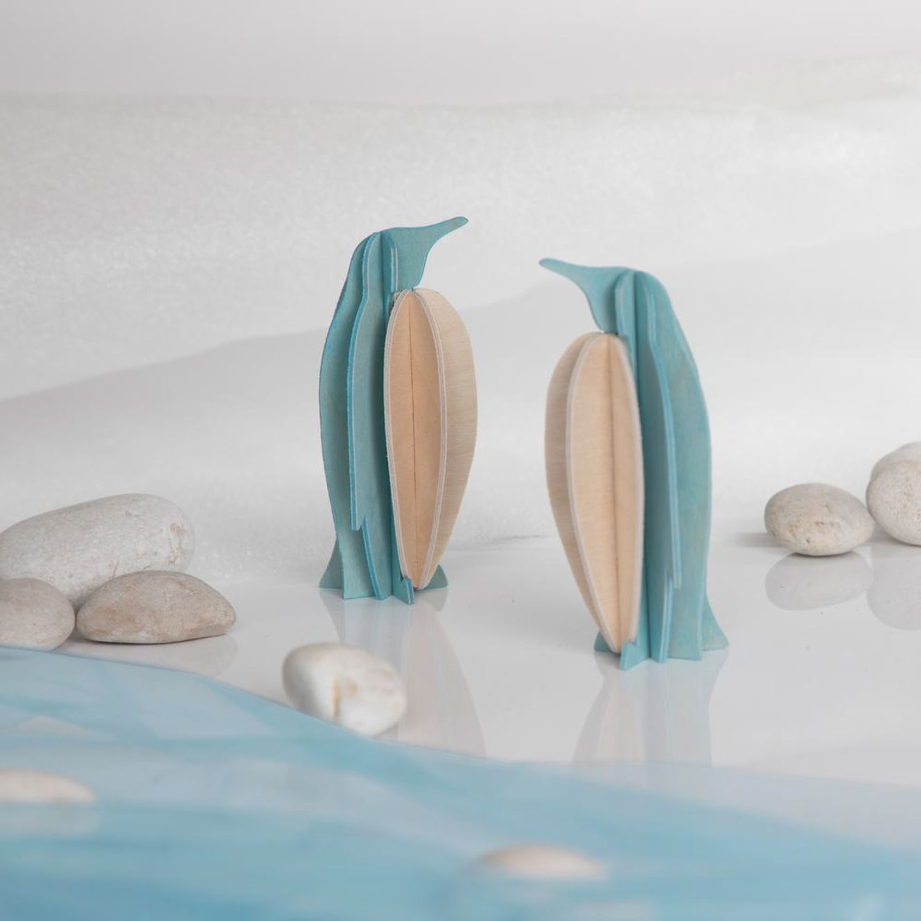 Lovi - Ornament - Penguin - 10cm - Light Blue