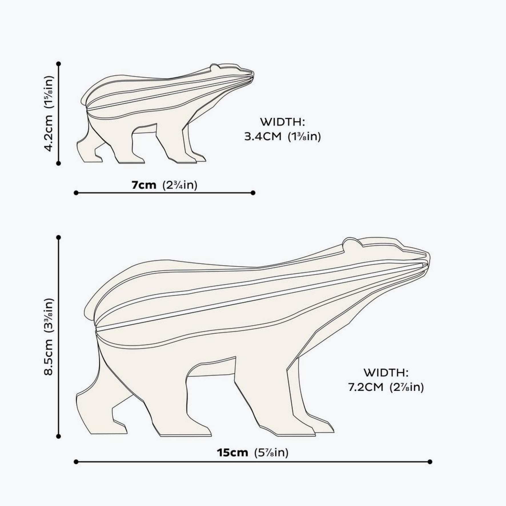 Lovi - Ornament - Polar Bear - 7cm - Translucent White