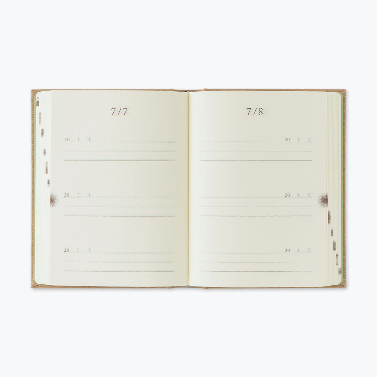 Midori - Daily Journal - Mini - 3 Years - Beige