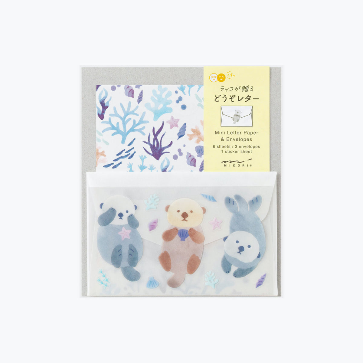 Midori - Letter Set - Animals in Nature - Sea Otter