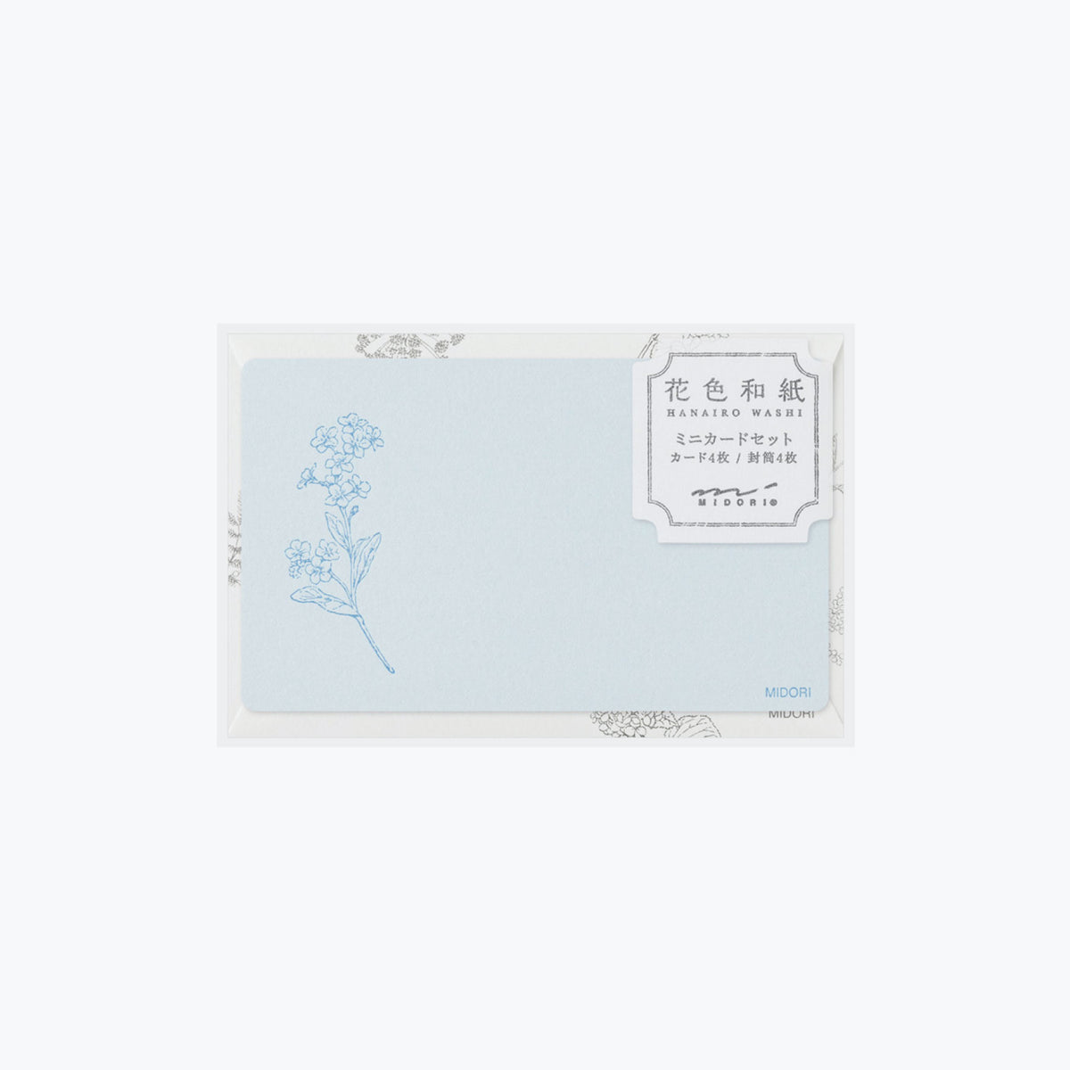 Midori - Card Set - Hanairo Washi - Blue