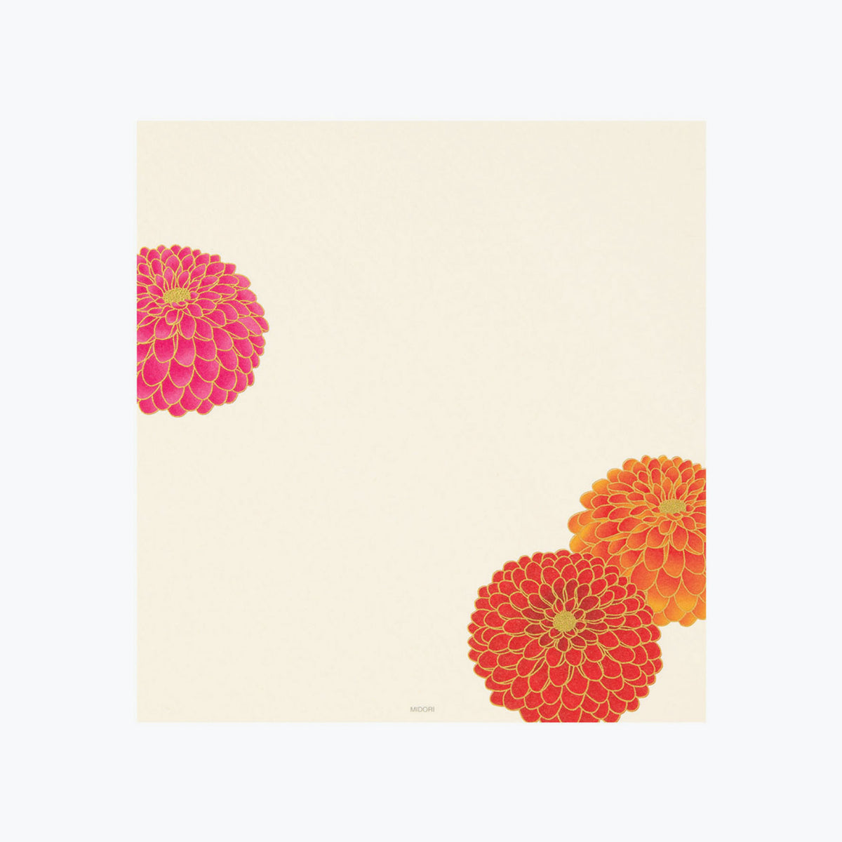 Midori - Letter Set - Kami - Pompon Chrysanthemum