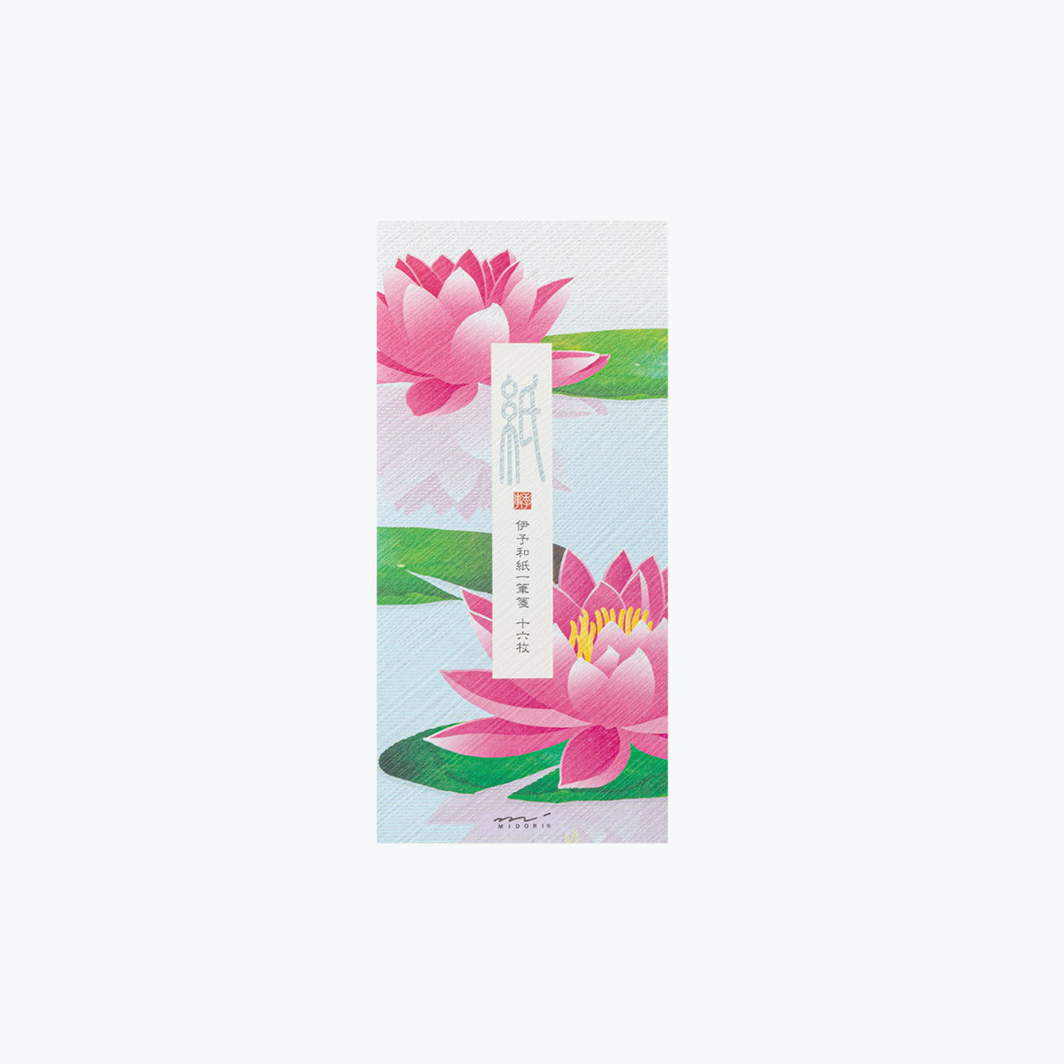 Midori - Letter Pad - Kami - Water Lily Reflection