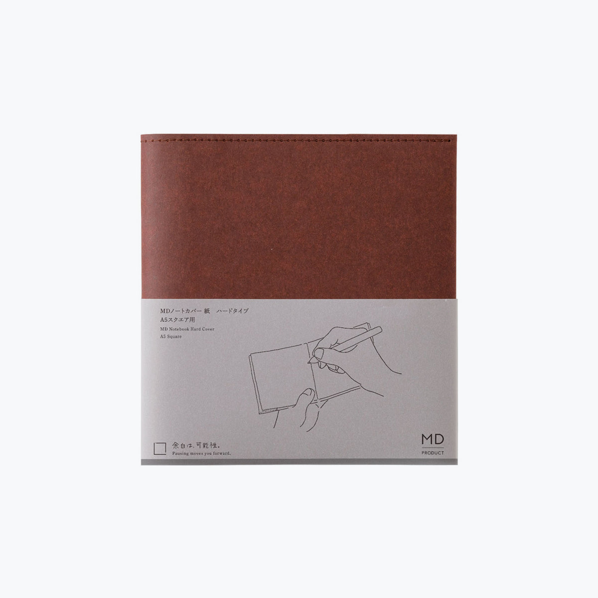 Midori - Notebook Cover - Hard - A5 Square - Brown